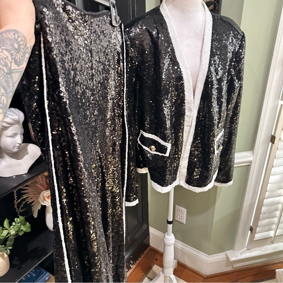 Eloquii Black Sequin Wide-Leg Pants – Size 20 (NWT) - Picture 7 of 8